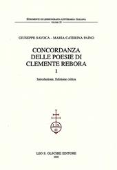 Concordanza delle poesie di Clemente Rebora. Concordanza, liste di frequenza, indici