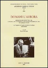 Domani l'aurora. Ripristino ricostruttivo del concerto per pianoforte e orchestra incompiuto (1993) di Camillo Togni