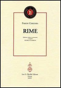 Rime - Paride Ceresara - Libro Olschki 2004, Biblioteca mantovana | Libraccio.it