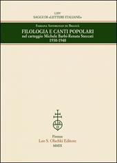 Filologia e canti popolari nel carteggio Michele Barbi-Renata Steccati 1930-1940