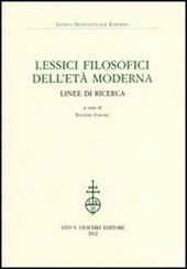 Lessici filosofici dell'età moderna. Linee di ricerca