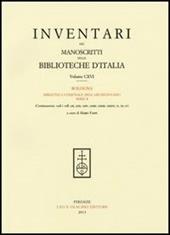 Inventari dei manoscritti delle biblioteche d'Italia. Vol. 116: Bologna, Biblioteca Comunale dell'Archiginnasio. Serie B