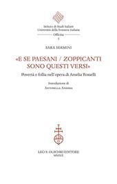 «E se paesani / zoppicanti sono questi versi». Povertà e follia nell'opera di Amelia Rosselli