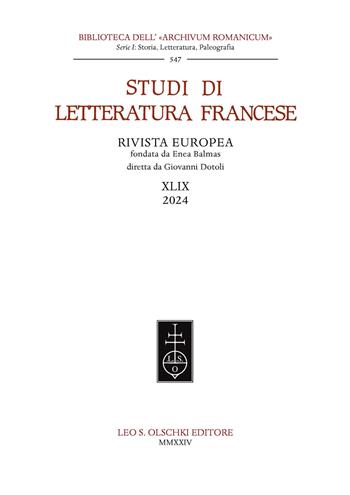 Studi di letteratura francese  - Libro Olschki 2024, Biblioteca dell'Archivum romanicum | Libraccio.it