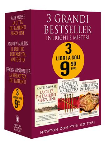 3 grandi bestseller. Intrighi e misteri 2: La città dei labirinti senza fine-Il delitto dell'artista maledetto-La biblioteca dei labirinti - Andrew Martin, Kate Mosse, Jeroen Windmeijer - Libro Newton Compton Editori 2021 | Libraccio.it
