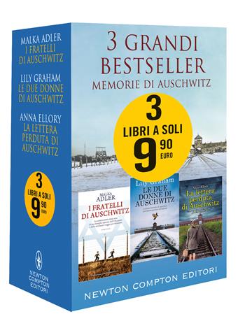 3 grandi bestseller. Memorie di Auschwitz: I fratelli di Auschwitz-Le due donne di Auschwitz-La lettera perduta di Auschwitz - Malka Adler, Lily Graham, Anna Ellory - Libro Newton Compton Editori 2022 | Libraccio.it