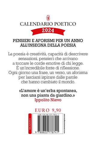 Calendario poetico 2024  - Libro Newton Compton Editori 2023, Grandi manuali Newton | Libraccio.it