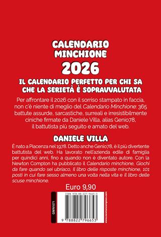 Calendario minchione 2026 - Daniele Villa - Libro Newton Compton Editori 2025, Grandi manuali Newton | Libraccio.it