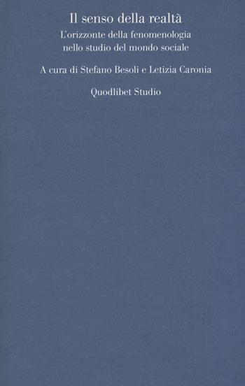 Il senso della realtà. L'orizzonte della fenomenologia nello studio del mondo sociale  - Libro Quodlibet 2019, Discipline filosofiche | Libraccio.it