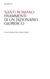 Frammenti di un dizionario giuridico