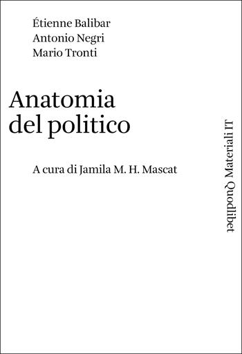 Anatomia del politico - Étienne Balibar, Antonio Negri, Mario Tronti - Libro Quodlibet 2022, Materiali IT | Libraccio.it
