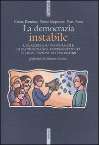La democrazia instabile. Una ricerca su nuove regole di rappresentanza, rappresentatività e consultazione dei lavoratori - Cesare Damiano, Pietro Gasperoni, Piero Pessa - Libro Futura Editrice 2005, Materiali | Libraccio.it