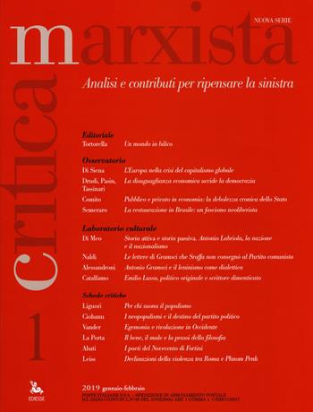 Critica marxista (2019). Vol. 1  - Libro Futura Editrice 2019 | Libraccio.it