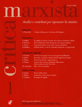 Critica marxista (2022). Vol. 1  - Libro Futura Editrice 2022 | Libraccio.it