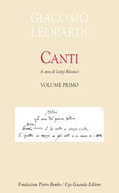 Canti Biblioteca di scrittori italiani. Fondazione Pietro Bembo Vol. 1 
