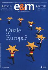 Economia & management (2019). Vol. 1: Quale Europa?.