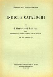 I manoscritti palatini della Biblioteca Nazionale Centrale di Firenze (5-6)