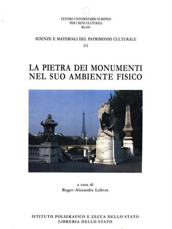 La pietra dei monumenti nel suo ambiente fisico  - Libro Ist. Poligrafico dello Stato 1995, Varia di arte e letteratura | Libraccio.it