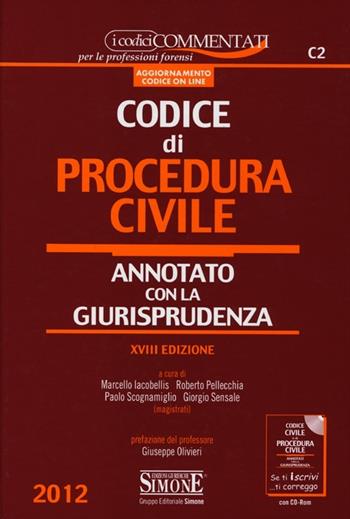 Codice di procedura civile. Annotato con la giurisprudenza.  - Libro Edizioni Giuridiche Simone 2012, I codici commentati | Libraccio.it