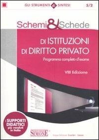 Schemi & schede di istituzioni di diritto privato  - Libro Edizioni Giuridiche Simone 2009, Schemi & Schede | Libraccio.it