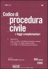 Codice di procedura civile. Leggi complementari