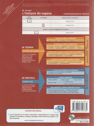 L' italiano da sapere. Per gli Ist. professionali. Con CD-ROM - Marcello Sensini - Libro Mondadori Scuola 2009 | Libraccio.it