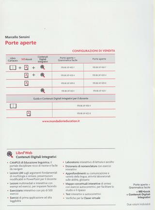 Porte aperte. L'italiano per tutti. Con Grammatica facile. Per le Scuole superiori. - Marcello Sensini - Libro Mondadori Scuola 2013 | Libraccio.it