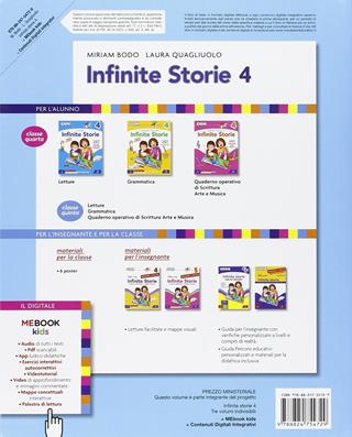 Infinite storie. Letture. Grammatica-Quaderno operativo scrittura, arte e musica. Con e-book. Con espansione online. Vol. 1 - Miriam Bodo - Libro Mondadori Scuola 2016 | Libraccio.it