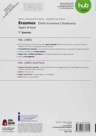 Erasmus. Diritto, economia, cittadinanza. Saperi di base. e professionali. Con e-book. Con espansione online - Anna Martignago, Roberta Mistroni - Libro Scuola & Azienda 2018 | Libraccio.it