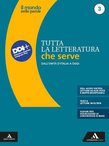 Il mondo nelle parole. Storia e testi della letteratura italiana. Tutta la letteratura che serve. Per le Scuole superiori. Vol. 3: Dall'unità d'Italia a oggi - Stefano Prandi - Libro Mondadori Scuola 2021 | Libraccio.it