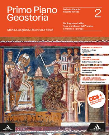 Primo piano Geostoria. Storia, Geografia, Educazione civica. Per il 1° biennio delle Scuole superiori. Vol. 2: Da Augusto al Mille. Temi e problemi del Pianeta. Il mondo e l'Europa - Federico Rampini, Roberto Roveda - Libro Mondadori Scuola 2023 | Libraccio.it
