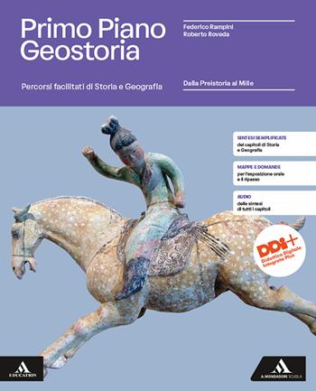 Primo piano Geostoria. Storia, Geografia, Educazione civica. Percorsi facilitati di Storia e Geografia: Dalla Preistoria al Mille. Per il 1° biennio delle Scuole superiori. - Federico Rampini, Roberto Roveda - Libro Mondadori Scuola 2023 | Libraccio.it