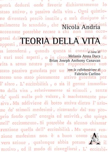 Teoria della vita - Nicola Andria - Libro Aracne 2017 | Libraccio.it