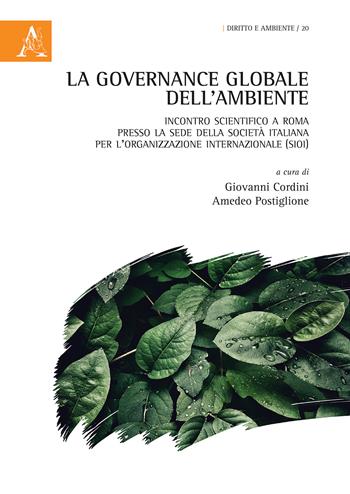 La governance globale dell'ambiente. Incontro scientifico a Roma presso la sede della Società Italiana per l'Organizzazione Internazionale (SIOI)  - Libro Aracne 2018, Diritto e ambiente | Libraccio.it