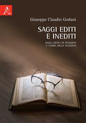 Saggi editi e inediti. Saggi critici di filosofia e storia della filosofia