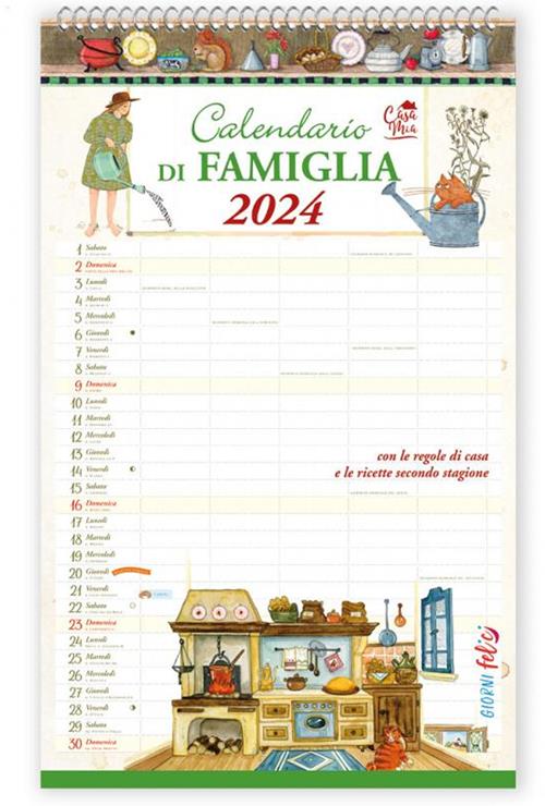 Calendario 2024. Casa Mia calendario di famiglia Libro Edizioni del