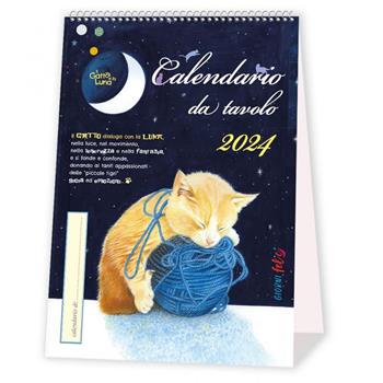 Calendari da tavolo 2024. Il gatto e la luna  - Libro Edizioni del Baldo 2023, Giorni felici | Libraccio.it
