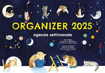 Agenda settimanale Il gatto e la luna. Organizer 2025  - Libro Edizioni del Baldo 2024 | Libraccio.it