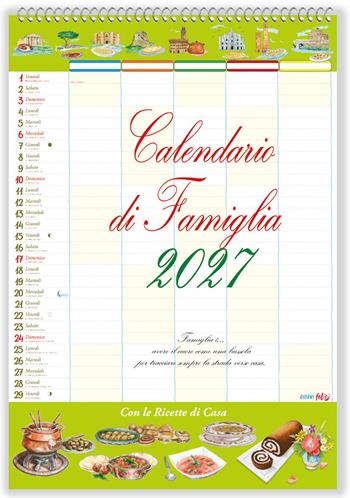 Calendario di famiglia 2027  - Libro Edizioni del Baldo 2026 | Libraccio.it