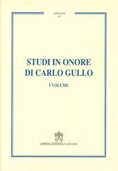 Studi in onore di Carlo Gullo