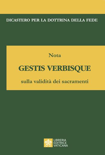 Nota gestis verbisque sulla validità dei sacramenti  - Libro Libreria Editrice Vaticana 2024, Documenti vaticani | Libraccio.it
