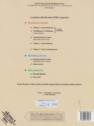 Storia. Con Cittadinanza e Costituzione. Per la Scuola media. Vol. 1: Medievale. - Sergio Zaninelli, Claudio Cristiani, Giovanna Bonelli - Libro Atlas 2009 | Libraccio.it