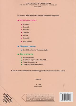 A scuola di matematica. Geometria. Per la Scuola media. Vol. 1 - Roberto Vacca, Bruno Artuso, Claudia Bezzi - Libro Atlas 2009 | Libraccio.it