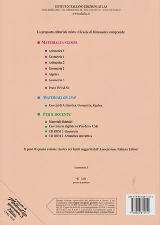 A scuola di matematica. Geometria. Per la Scuola media. Vol. 3 - Roberto Vacca, Bruno Artuso, Claudia Bezzi - Libro Atlas 2009 | Libraccio.it