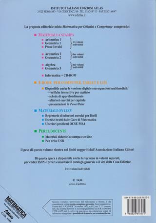 Matematica per obiettivi e competenze. Per la Scuola media. Vol. 1: Aritmetica. Geometria. INVALSI. - Roberto Vacca, Bruno Artuso, Claudia Bezzi - Libro Atlas 2011 | Libraccio.it