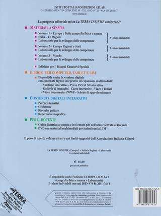 La terra insieme. Con e-book. Con espansione online. Vol. 1: Europa Italia. Geografia fisica e umana. - Fulco Pratesi, Alessandro Eblasi - Libro Atlas 2014 | Libraccio.it