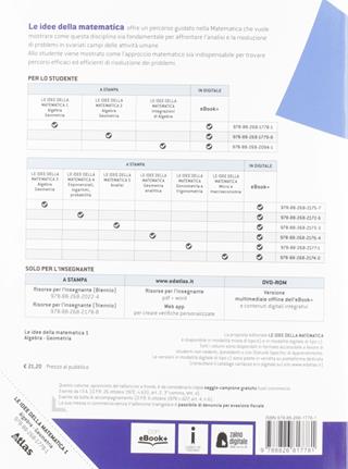 Le Idee della matematica. Per il primo biennio delle Scuole superiori. Vol. 1: Algebra-geometria - statistica - Lorena Nobili, Sonia Trezzi, Richelmo Giupponi - Libro Atlas 2019 | Libraccio.it
