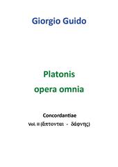 Platonis opera omnia. Concordantiae. Vol. 2: Áptontai-dáphnes.