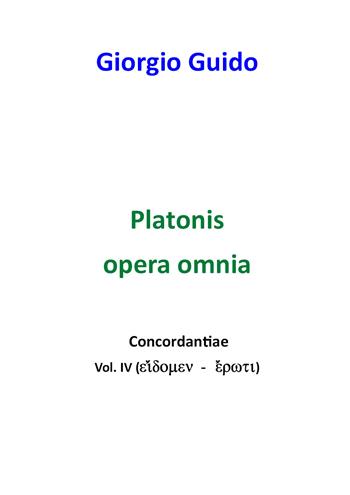 Platonis opera omnia. Concordantiae. Vol. 4 - Giorgio Guido - Libro Youcanprint 2018 | Libraccio.it