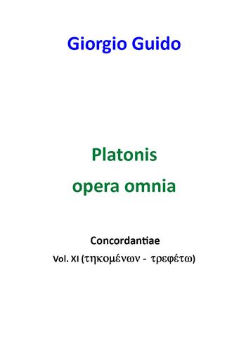 Platonis opera omnia. Concordantiae. Vol. 11 - Giorgio Guido - Libro Youcanprint 2018 | Libraccio.it